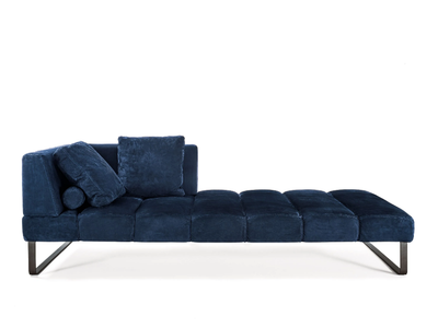 PATMOS - Sectional sled base leather sofa _ Riva 1920