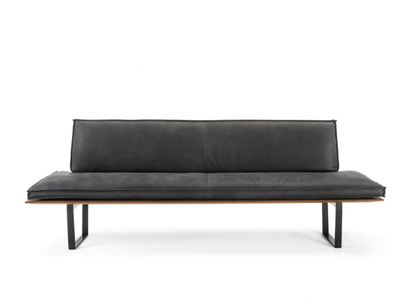 SEQUOIA - Upholstered leather bench with back _ Riva 1920