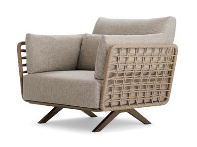 ARMÀN - Armchair woven with polyester rope and armrests _ Roberti