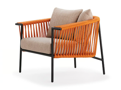 COROLLE - Powder coated steel garden armchair _ Roberti