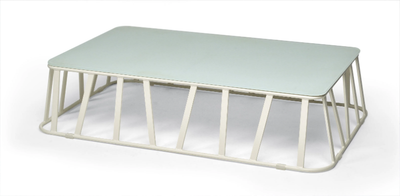 HAMPTONS GRAPHICS - Glass and aluminium coffee table _ Roberti