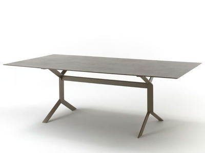 KEY WEST - Rectangular steel garden table _ Roberti