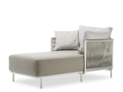 QUEEN - Chaise longue woven with polyester rope _ Roberti
