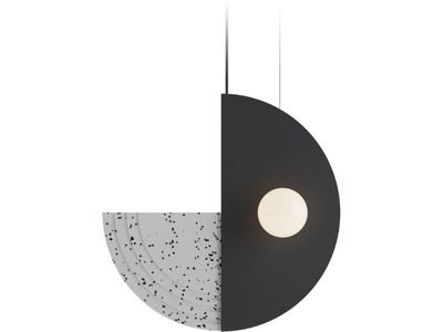 REGINA - Recycled plastic and iron pendant lamp _ Robin
