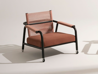 ASTRA - Fabric garden armchair with armrests _ RODA