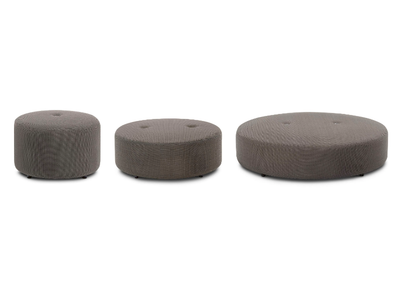 DOUBLE - Round fabric garden pouf _ RODA