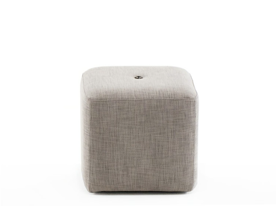DOUBLE - Square mesh garden pouf _ RODA