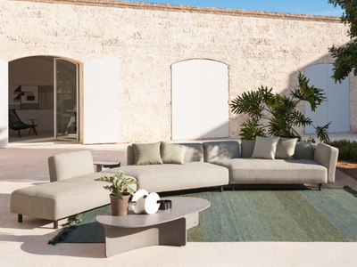 MAMBA - Sectional fabric garden sofa _ RODA