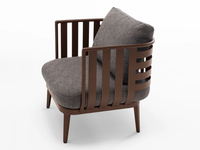 THEA 001 - Fabric and alluminium garden armchair with armrests _ RODA