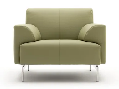 ROLF BENZ 310 - Leather armchair with armrests _ Rolf Benz