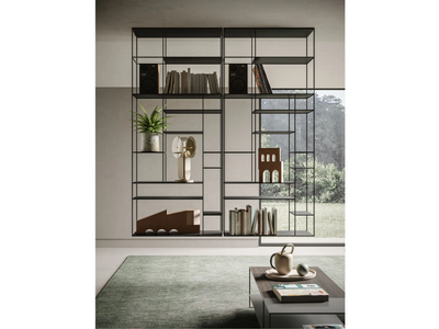 LEVIA AIR - Open floating metal bookcase _ Ronda Design