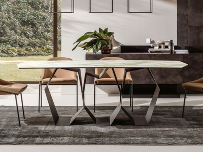 QUASIMODO - Rectangular metal living room table _ Ronda Design