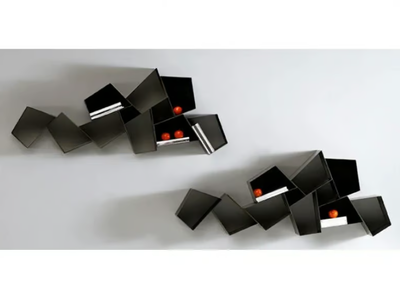 W SU LINE - Floating metal bookcase _ Ronda Design