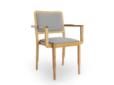 KONSTANTIN 255 - Upholstered wooden chair with armrests _ Rosconi