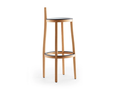 LI-LITH - High wooden stool with footrest _ Rosconi