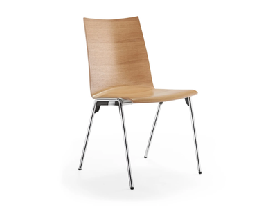 LOGOCHAIR - Stackable wood veneer chair _ Rosconi