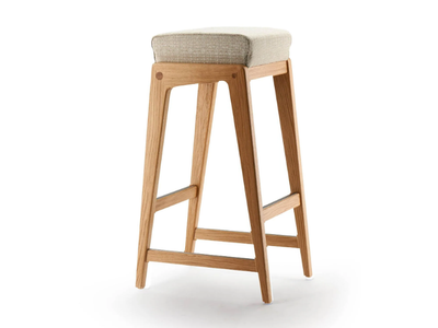 WIENER FAUTEUIL - High upholstered stool with footrest _ Rosconi