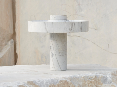 HEMERA - LED marble table lamp _ Ross Gardam