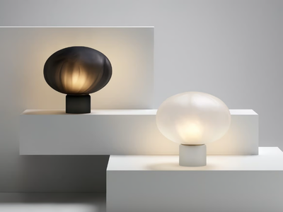 MÉNE - LED glass and aluminium table lamp _ Ross Gardam