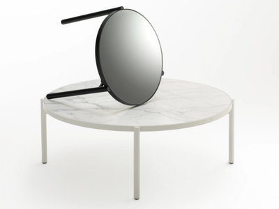 NOON - Low round marble coffee table _ Ross Gardam