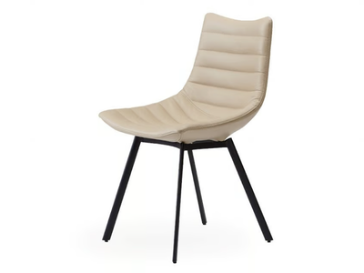 LUC SOFT - Upholstered leather chair _ ROSSIN