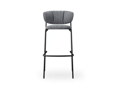 SAMURAI - High fabric stool with back _ ROSSIN