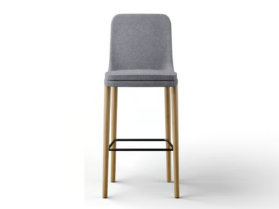 SOFIE - High fabric stool with footrest _ ROSSIN