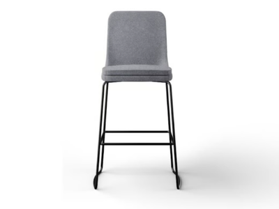 SOFIE - Sled base high fabric stool _ ROSSIN