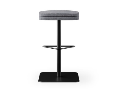 SOFIE - Swivel fabric stool with footrest _ ROSSIN