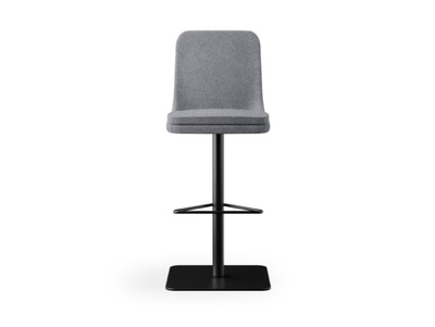 SOFIE - Swivel fabric stool with footrest _ ROSSIN