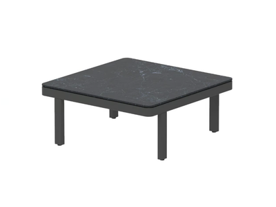 ALURA LOUNGE - Square powder coated aluminium garden side table _ Royal Botania