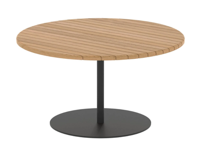 BUTLER - Round teak high side table _ Royal Botania