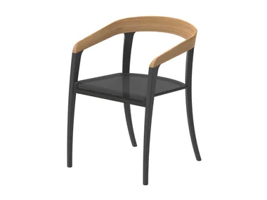 JIVE - Aluminium, Batyline® and teak garden chair _ Royal Botania