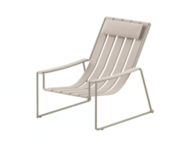 STRAPPY - Sled base fabric garden armchair with headrest _ Royal Botania