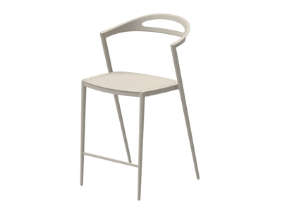 STYLETTO - High aluminium garden stool with back _ Royal Botania