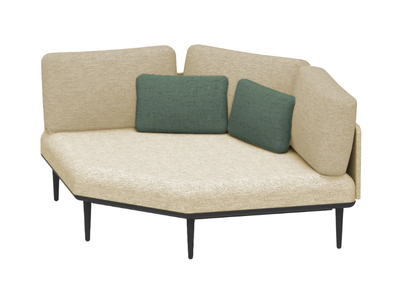 STYLETTO LOUNGE - 2 seater modular fabric garden sofa _ Royal Botania