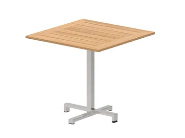 TABOELA - Folding teak garden table with 4-star base _ Royal Botania