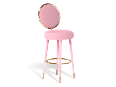 GRACEFUL - Medallion velvet barstool _ ROYAL STRANGER