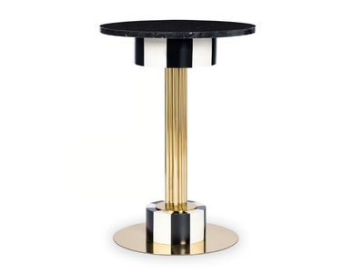 JULIA - Guatemala marble high table with brass and ceramic base _ ROYAL STRANGER