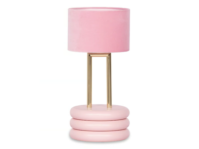 MARSHMALLOW - Table lamp with velvet lampshade and wooden base _ ROYAL STRANGER
