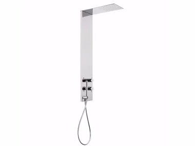 FUTURO - F1632 - Wall-mounted shower panel with overhead shower _ Rubinetteria Giulini