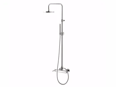 FUTURO - F6508SWC-S - Wall-mounted shower panel with overhead shower _ Rubinetteria Giulini