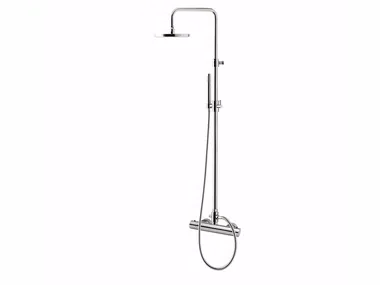FUTURO - F8310-20 - Wall-mounted thermostatic shower panel with overhead shower _ Rubinetteria Giulini