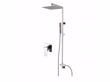 PABLOLUX - F9815WC-SQ - Wall-mounted shower panel with hand shower with overhead shower _ Rubinetteria Giulini