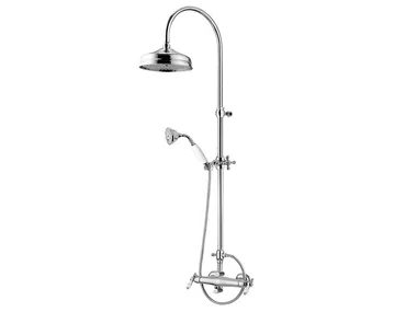 PRAGA - PRAGA CRYSTAL- F8209-PRWC-S - Wall-mounted thermostatic shower panel with hand shower _ Rubinetteria Giulini
