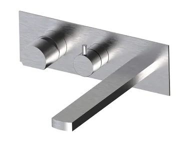 BORGIA 89528V2 - Wall-mounted stainless steel bathtub mixer with diverter _ Rubinetterie Frattini