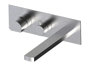BORGIA 89528V3 - Wall-mounted stainless steel bathtub mixer with diverter _ Rubinetterie Frattini