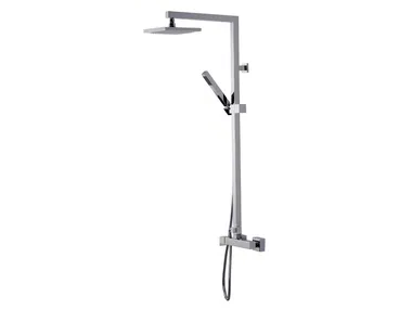 A39-CD - Wall-mounted thermostatic shower panel with overhead shower _ Rubinetterie Mariani