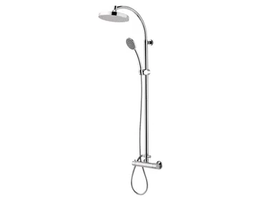 A48-CD - Wall-mounted thermostatic shower panel with overhead shower _ Rubinetterie Mariani
