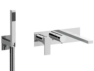 REBEL - Recessed single handle bathtub mixer with hand shower _ Rubinetterie Mariani